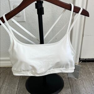 Athleta White Double Strap Bralette